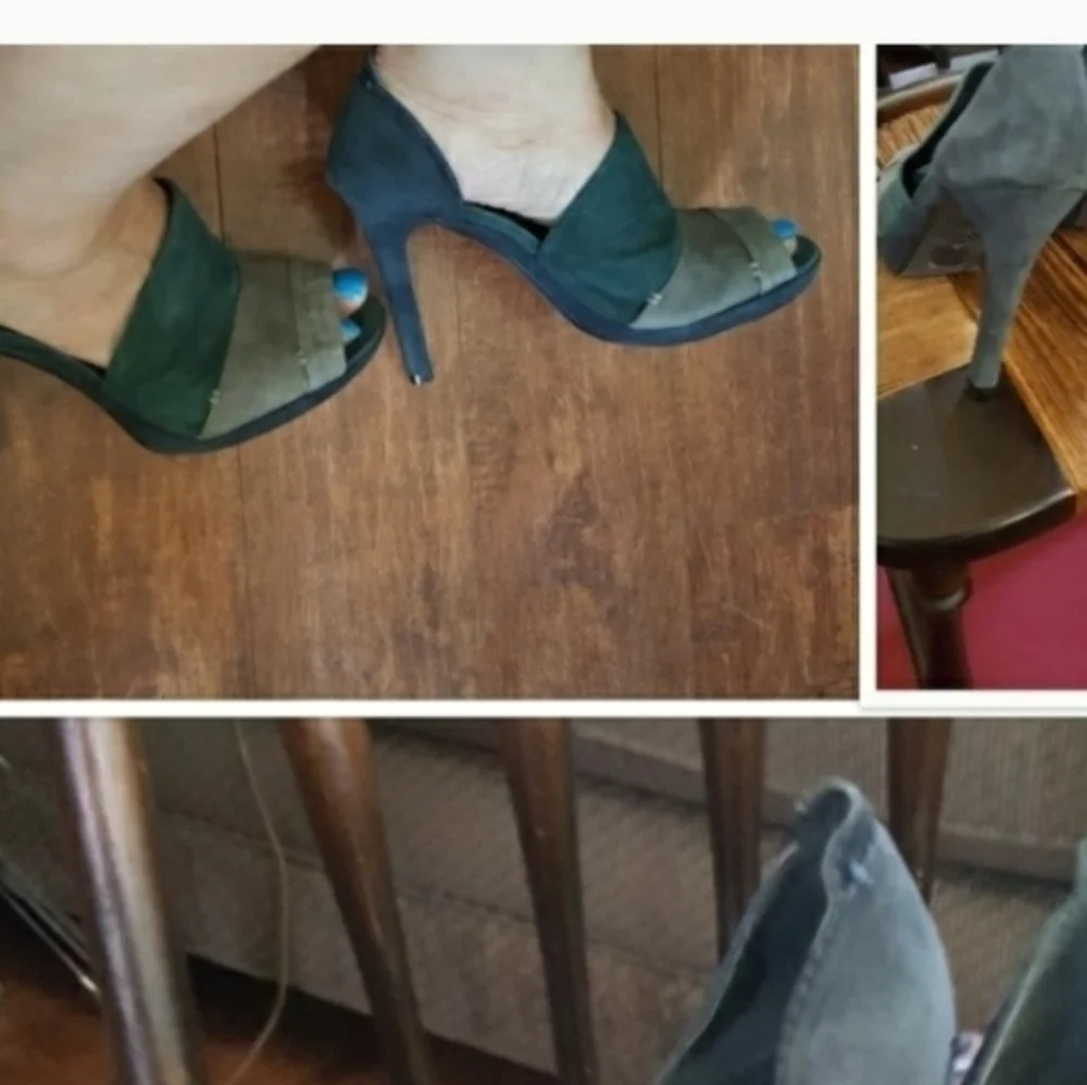 7‎ for all Mankind  Slipmon sexy  Teal, Green stiletto  heels 9 fit 9.5 - Picture 9 of 11